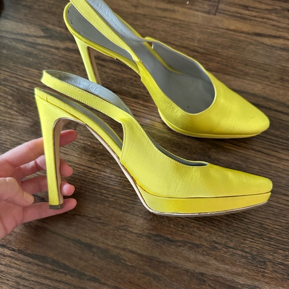 Yellow Jil Sander sling-back - Picture 2 of 6